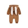 Толстый флисовый комбинезон-ромпер для новорожденного с кроличьими ушками