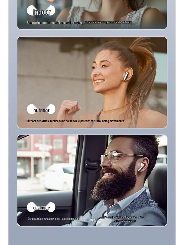 Беспроводные Bluetooth-наушники S17 с шумоподавлением: Долгое время работы от аккумулятора, Высококачественный звук для активного использования