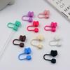 Cute Bow Straw Covers Cap Cute Silicone Straw Topper For Stanley Thermos Cup 10mm Dust Proof Straws Cap Tip Tumbler Accessories