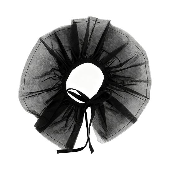 Ruffle Collar And Cuffs Clown Ruffle Collar White Black Lace Jabot Retro Victorian Collar for Cosplay Halloween Costume Party Accessory