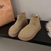 Осень-зима Новые дизайнерские ботильоны для женщин, модные повседневные однотонные хлопковые туфли, женские ретро-теплые зимние ботинки для женщин