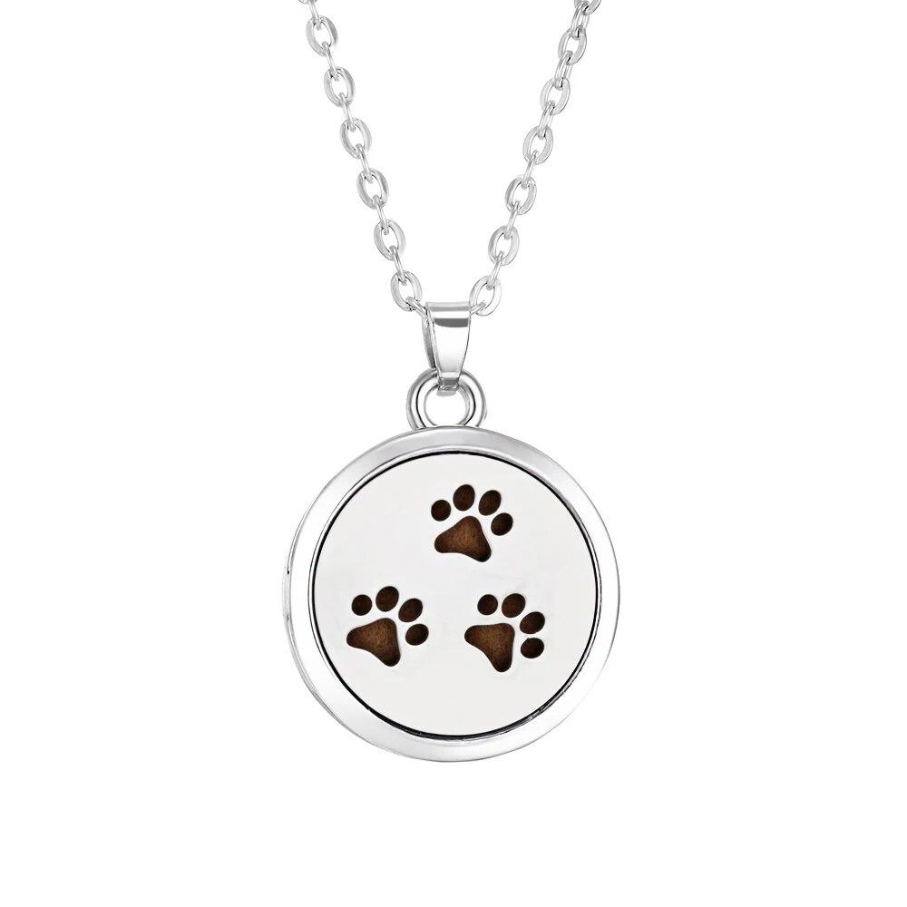 Tree of Life Alloy Stainless Steel Locket Pendant Aroma Diffuser Necklace