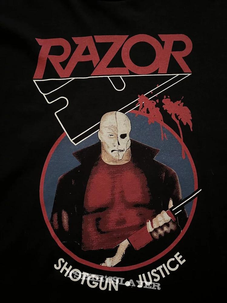 RAZOR Band Подарок для фанатов Черная футболка Хлопок Полный размер S-5XL Унисекс футболка