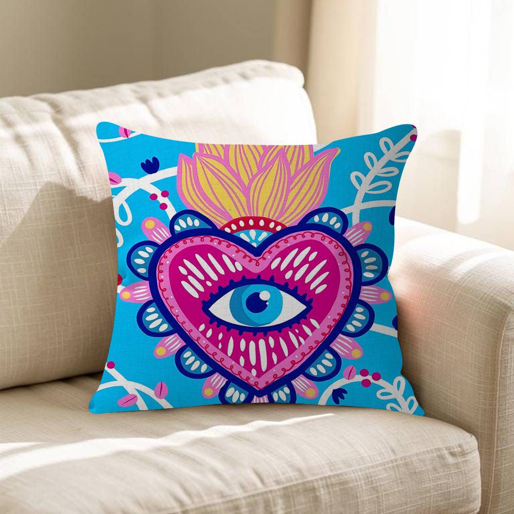 Funny Lucky Evil Eye Personalized Picture Text Home Decorative Pillows Household Gifts 45x45cm