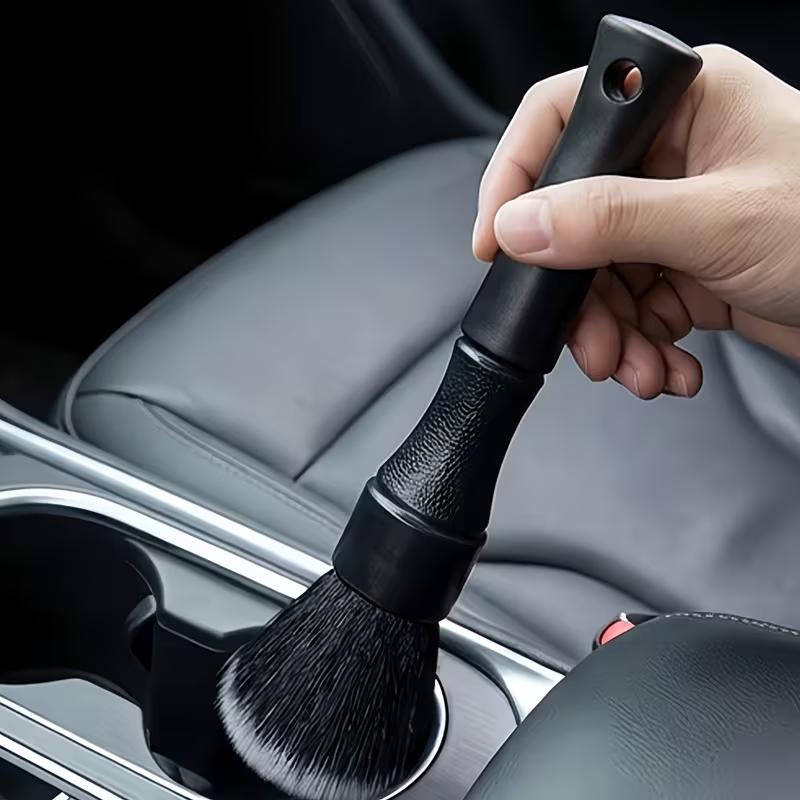 1 шт. Черная мягкая щетка для пыли - Подходит для чистки салона автомобиля, приборных панелей и компьютерных клавиатур