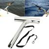 Silver Highly Polished Stainless Steel Outrigger Fishing Rod Holder, Stylish Boat Accessories, 2Pcs