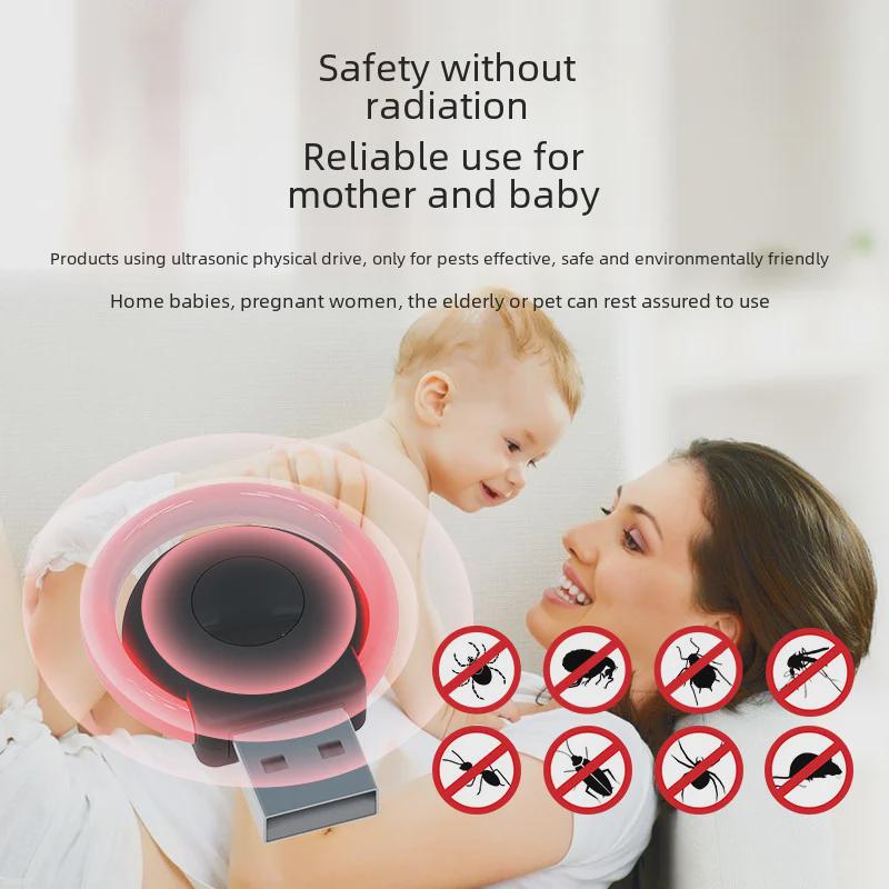 Портативный ультразвуковой отпугиватель вредителей для автомобилей - борьба с комарами, мышами и насекомыми