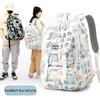 Street Trend Graffiti Junior High School Student School Bags Fashion Letter Printing Lightweight Backpack High Capacity Unisex Middle School Satchel