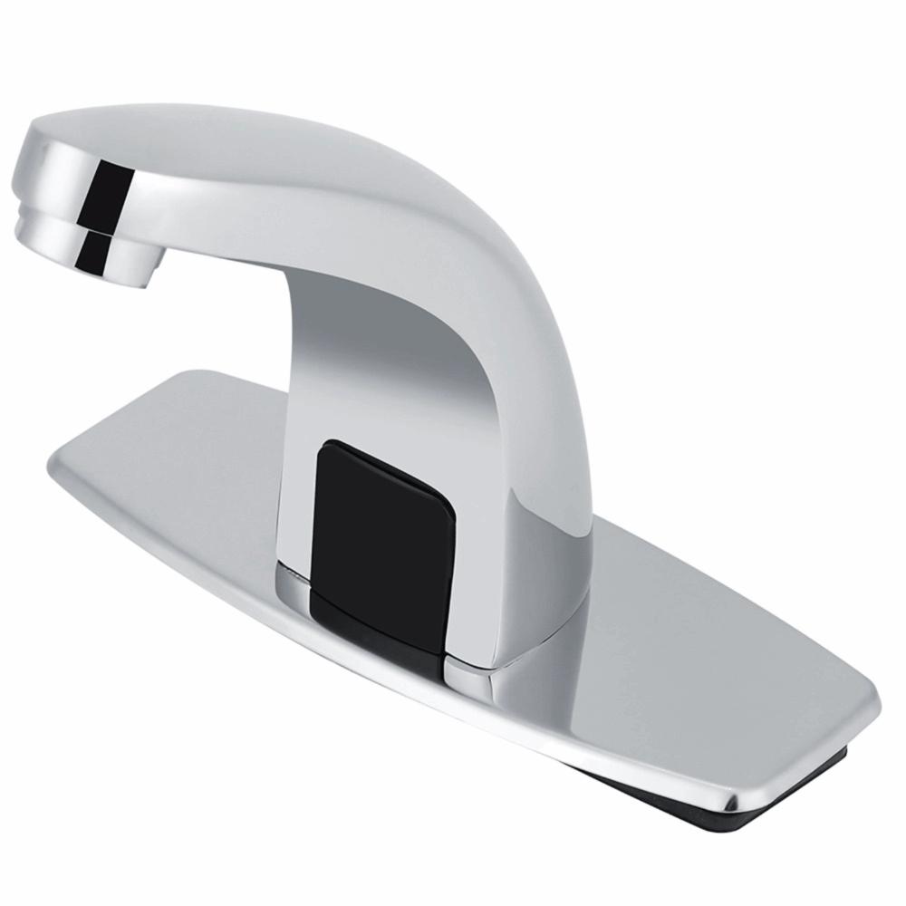 Battery Operated Infrared Faucet PVD Plating Automatic Faucet Bathroom Sink