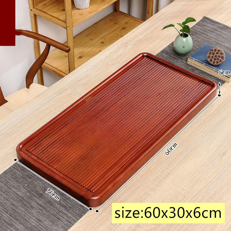 Натуральный деревянный чайный поднос, китайский чайный столик, органайзер для чайной посуды, высокое качество, двойное использование, сервировочный поднос из цельного дерева, аксессуары