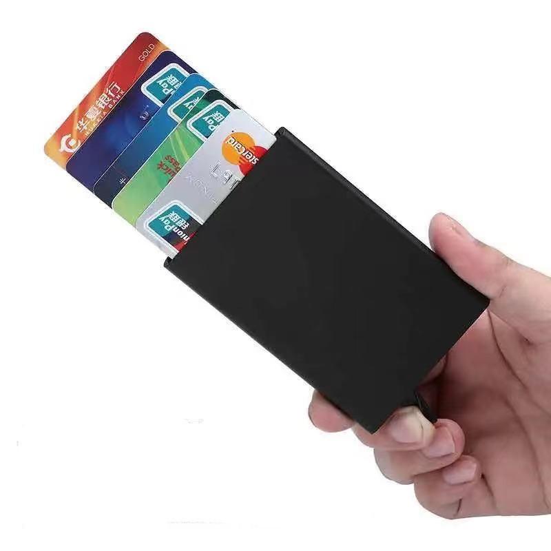 Анти-вор Id Держатель для кредитных карт Porte Carte Тонкие Алюминиевый Металлический Кошельки Карманный Чехол Банк Женщины Мужчины Коробка для кредитных карт