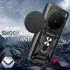 For Vivo X200 5G Case with Slide Camera Lid PC+TPU Kickstand Phone Cover