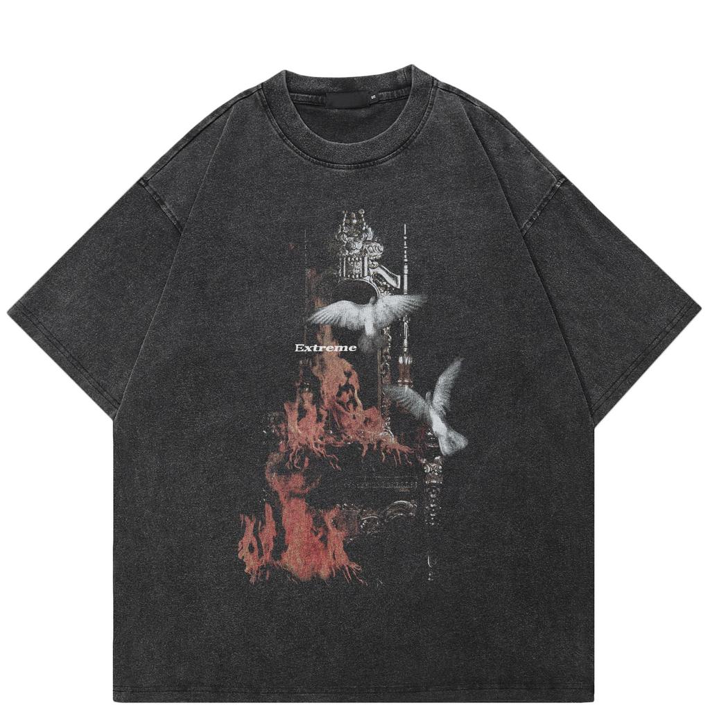 Уличная футболка с забавным графическим принтом, хлопковая футболка большого размера, унисекс, топы, футболки, летние футболки с короткими рукавами