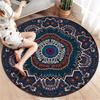 Ethnic Style Circular Carpet Bedroom Minimalist Computer Chair Circular Pad Dressing Table Bedside Dirt Resistant