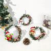 Decor Accessories Elk Holiday Decorations Hanging Ornament Snowman Pinecone Home Decorations Circular 1Pcs Pendant Tree Ornaments Accessory
