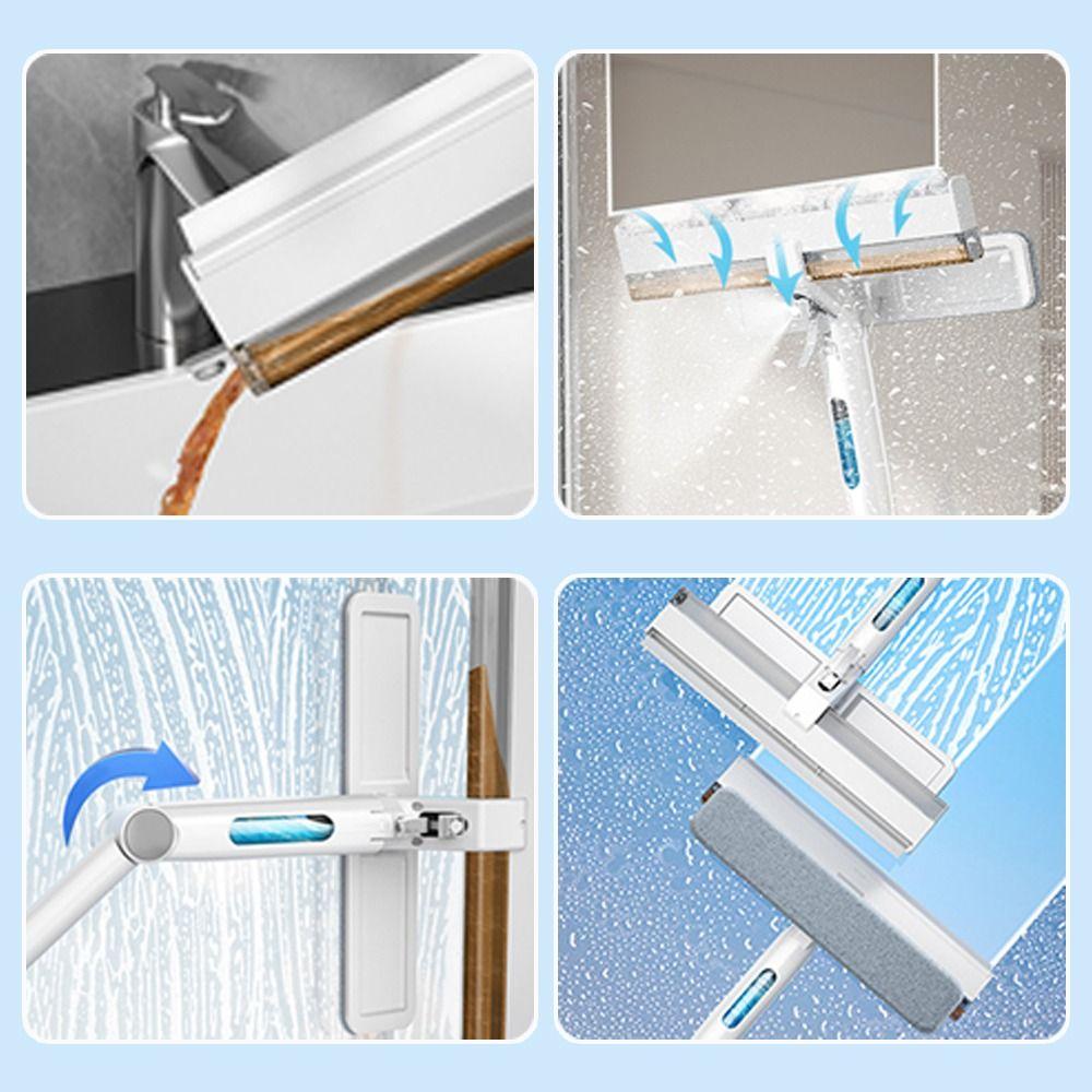 Double-sided Window Cleaning Squeegee Telescopic Handle Spray Window Cleaning Tool  Glass Cleaning
