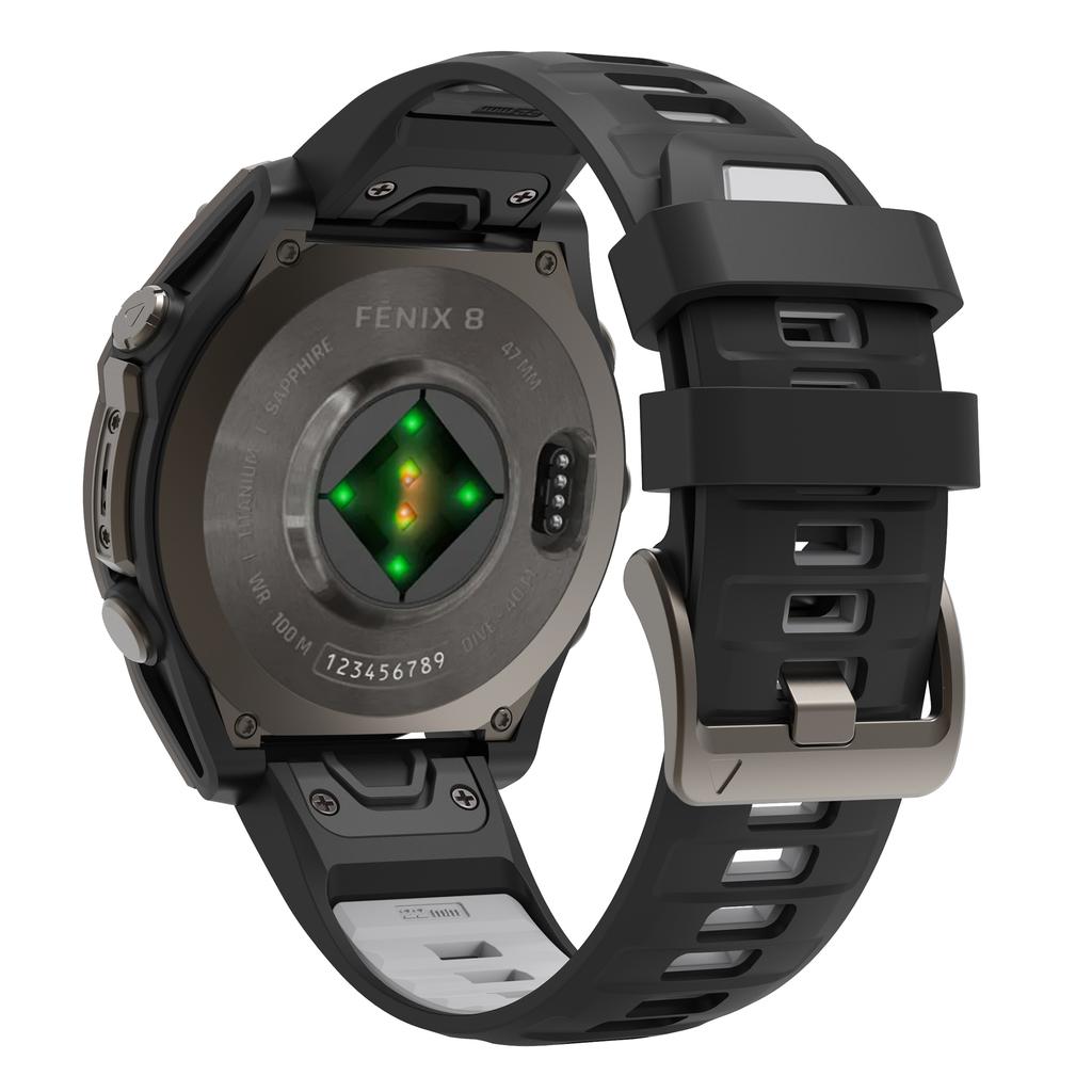 Upgraded Stainless Steel Buckle Silicone Strap for Garmin Fenix 8 Pro 47mm 51mm E 7 7X 6 6X 5 5X Epix Pro Enduro 3 970 QuickFit