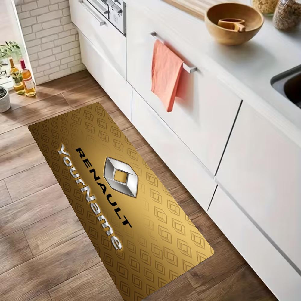 Renault Trucks Personalized Text Kitchen Mats Durable Bathroom Pads Rugs Carpets For Kitchen Sink Laundry Room Bathroom Decor