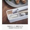 Yamazaki Футляр для столовых приборов с крышкой, Длинный, Натуральный, Прибл.. 32,7 x 7,5 x 8 см, Рин, Пылезащитный, с разделителями, 5406