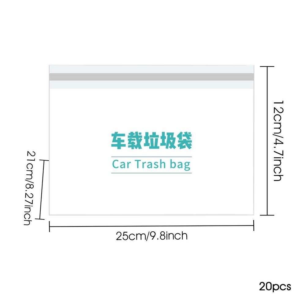 Наклейте на автомобильный мусорный мешок, герметичные мешки для мусора, 20/40 шт., водонепроницаемые, прочные, выдерживающие нагрузку, легко липкие, переносные мусорные мешки для
