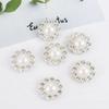 50pcs/lot Resin Pearl Buttons DIY Supplies Flower Shaped Buttons New Flat Round Buttons