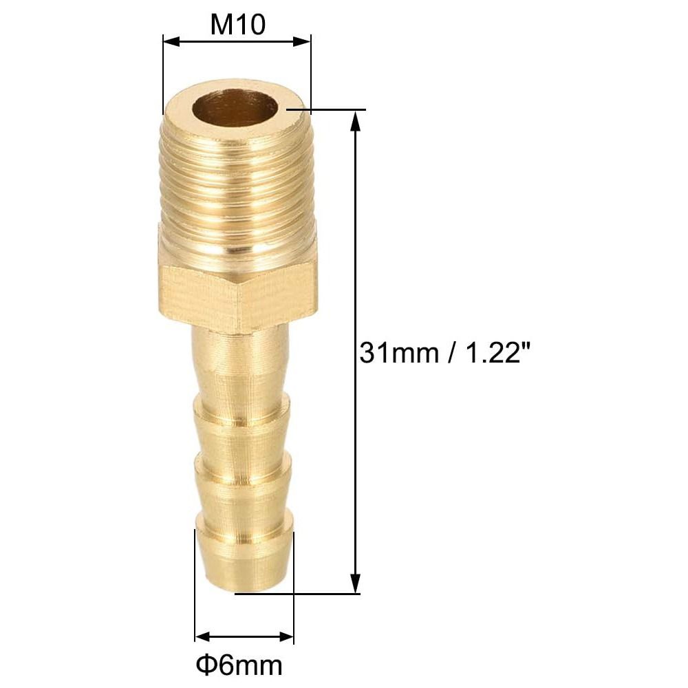 2 шт. M14-1.5 M10-1 Фитинг-соединитель Метрический наружный к боковому штуцеру Воздух, Вода, Топливо, Масло и Инертные газы