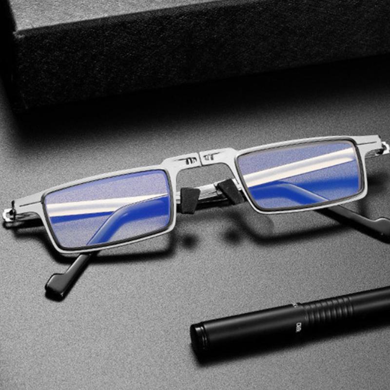 Folding Reading Glasses Blocking Anti Blue Light Glasses Reader Glasses Metal Eyeglasses