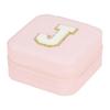1PC Personalized Portable Jewelry Box for Women Girls Jewelry Case Small Jewelry Storage Pink Initial Letter