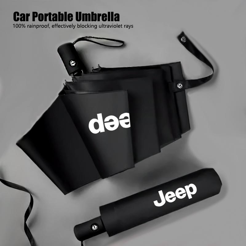 Car Portable Automatic Retractable Folding Umbrella For Jeep Grand Cherokee Wrangler JK Gladiator Compass Renegade Patriot Liber