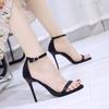 Fashion Women High Heels Sandals 2025 Summer Suit Female Beige Buckle Clear Shoes High-heeled Comfort Fashion New Strap Girls Sandals