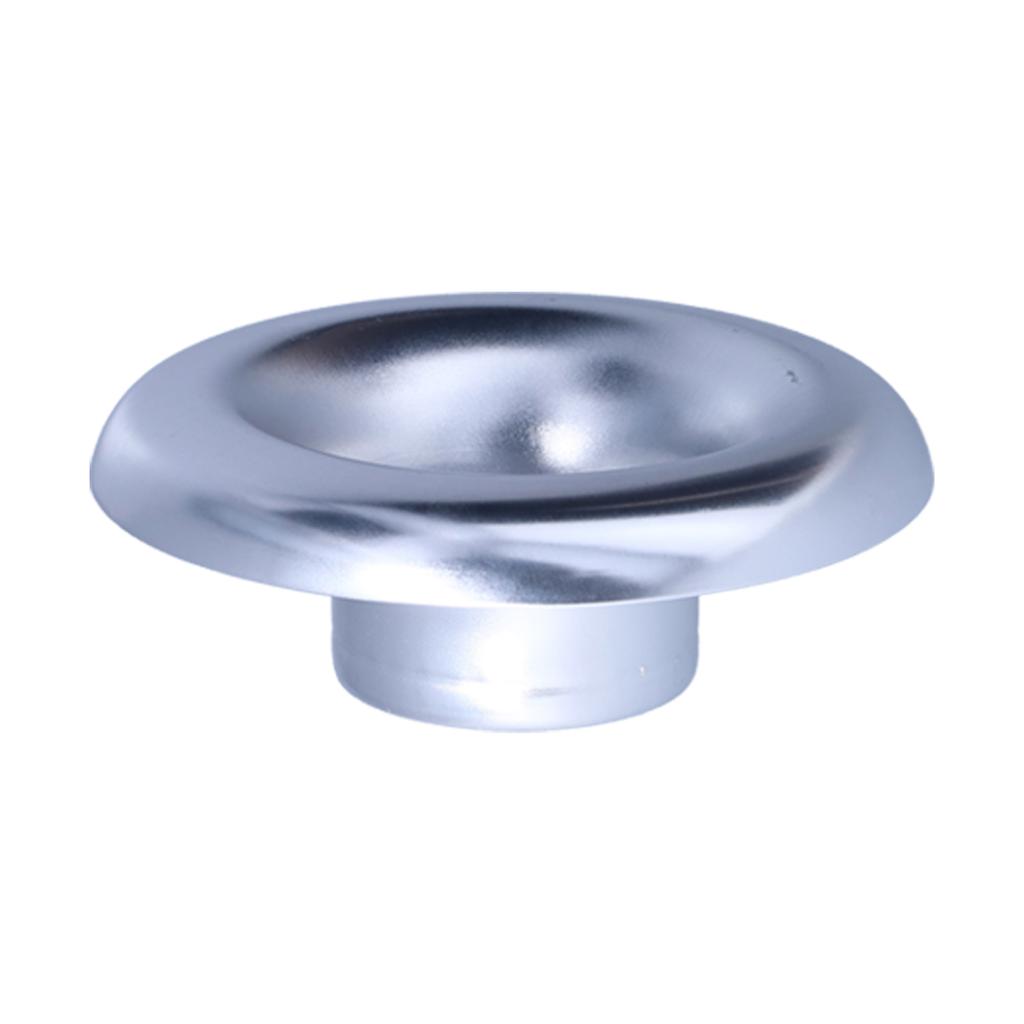 4in Cold Air Intake Turbo Horn Velocity Stack Adapter Decoration CNC Aluminum Car AccessorySilver