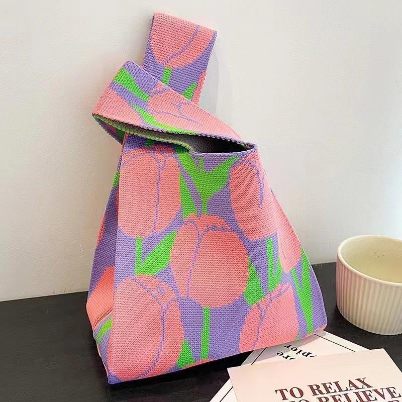 Женская толстая вязаная плетеная сумка-тоут - Подарочная и сувенирная сумочка