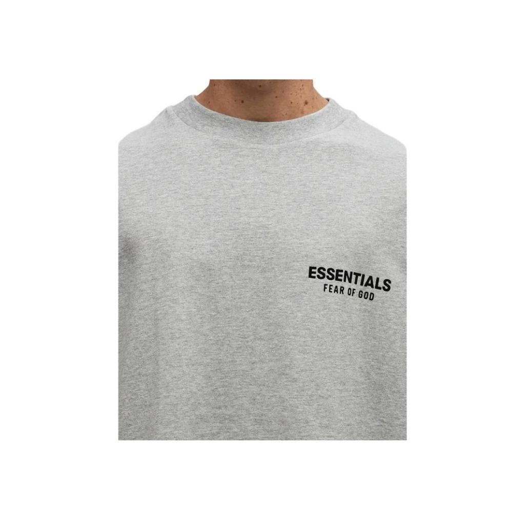 Fear of God Джерси Essentials Crewneck Tee светло-серый меланжевый мужской топ 125HO244368F