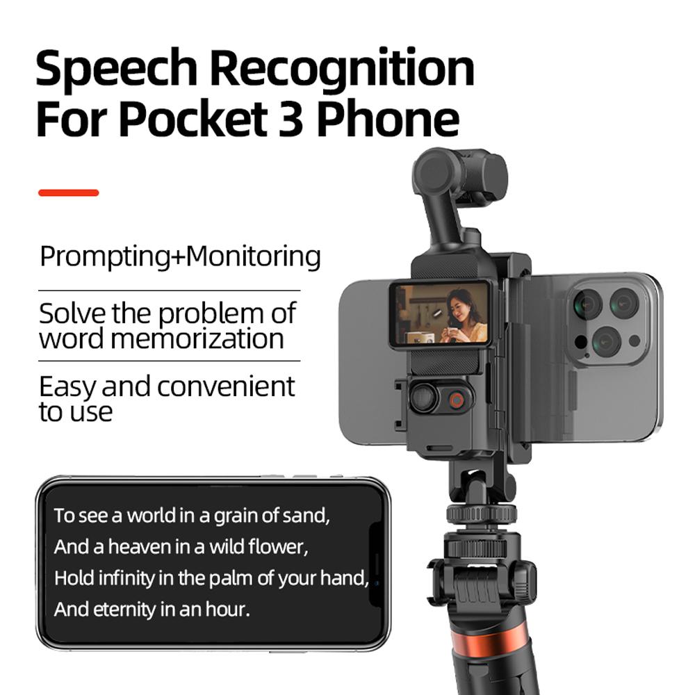 Phone Holder Stand for DJI Osmo Pocket 3 Cell Phone Mount Holder Bracket Expansion Protective Bezel with 1/4" Thread Hole2