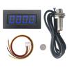 DIGITEN 4 Digital LED Tachometer RPM Speedometer + Hall Proximity Switch Sensor NPN Blue