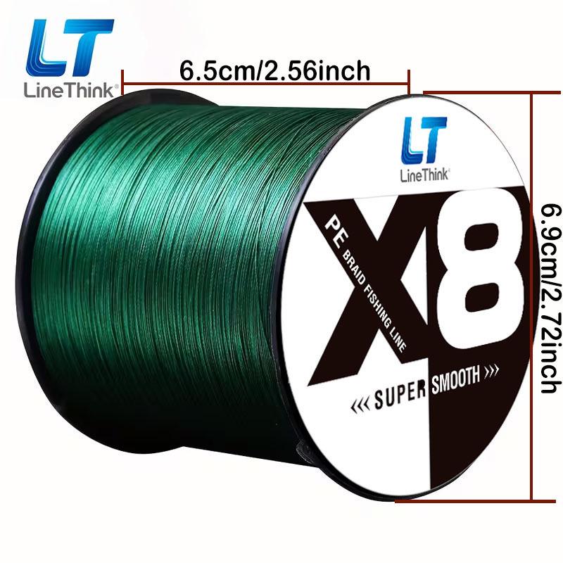 LineTink 300м 8-жильная плетёная леска PE, многожильная, для профессионального использования в соленой или пресной воде