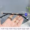 Anti-blue Light Reading Glasses Vintage Square Frameless Frame Presbyopia Eyewear Finished Far Sight Eyeglasses Diopter To +4.0