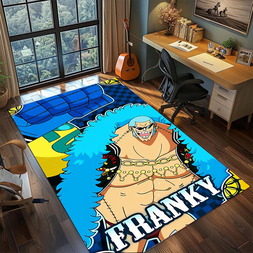 Iron Pirate General Franky Shogun Mecha Rug Carpet Large Area Rug Non Slip Washable Floor Mat Gamer Room Bedroom Home Decor