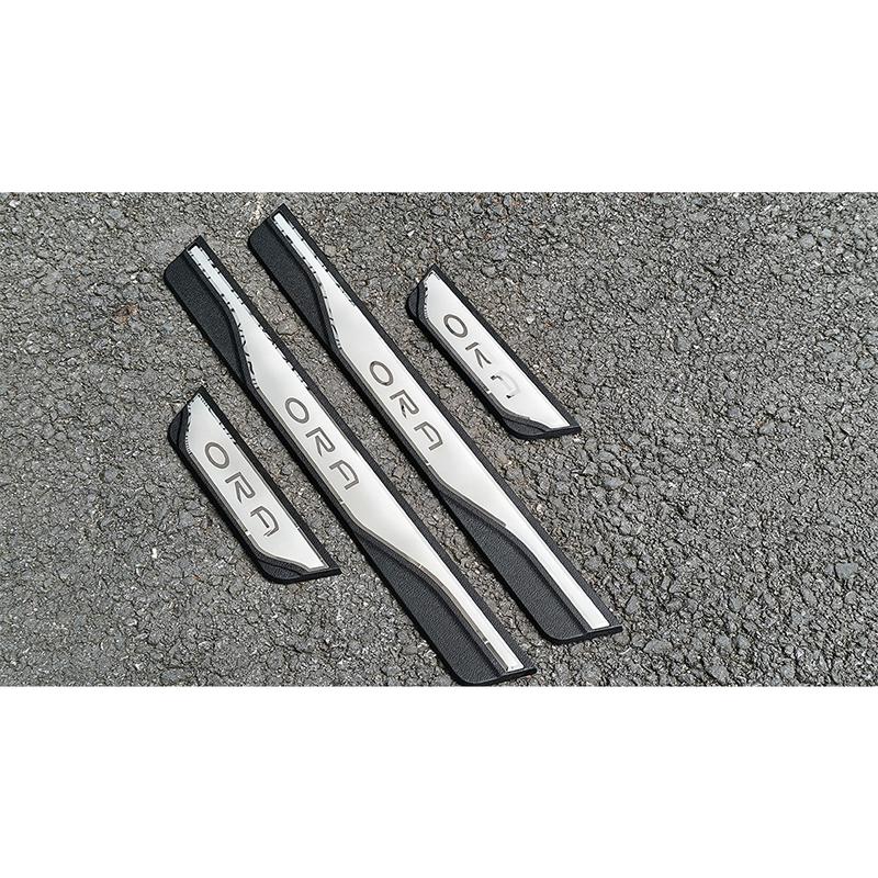 Car For GWM ORA Door Sill Threshold Scuff Plate Protector Auto Scuff Pedal Trim Stickers Accessories -2025