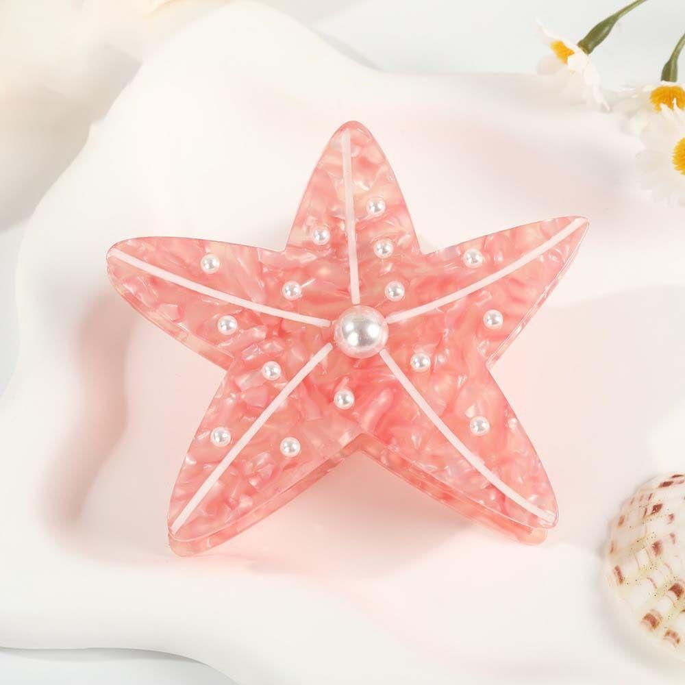 Contrast Color Conch Shark Clip Starfish Acetic Acid Hair Claw Fish Hair Claw Ponytail Holder