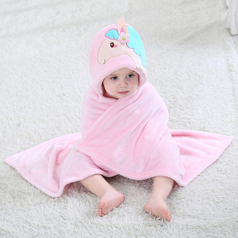 Детская одежда Банное полотенце с капюшоном Халат из коровы Плащ с мультяшными животными Фланелевое банное полотенце Одеяло.