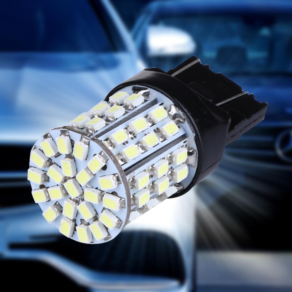 10-2pcs T20 W21W 7443 7440 LED 64-SMD 1206 LED for Car Bulbs 12V Brake Signal Lamp Brake Reverse Parking Light 64-SMD WhiteTurn Signal 2