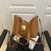 Color Solid Simple Gold Buckle Decoration Women Casual Shoulder Bag Daily For