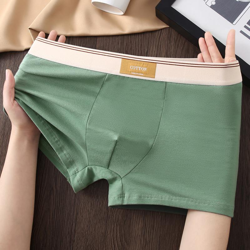 5 Pcs Men's Underwear Men's Pure Cotton Antibacterial Boxers Teen Cotton Breathable Boxers Boys' Shorts Head Pants