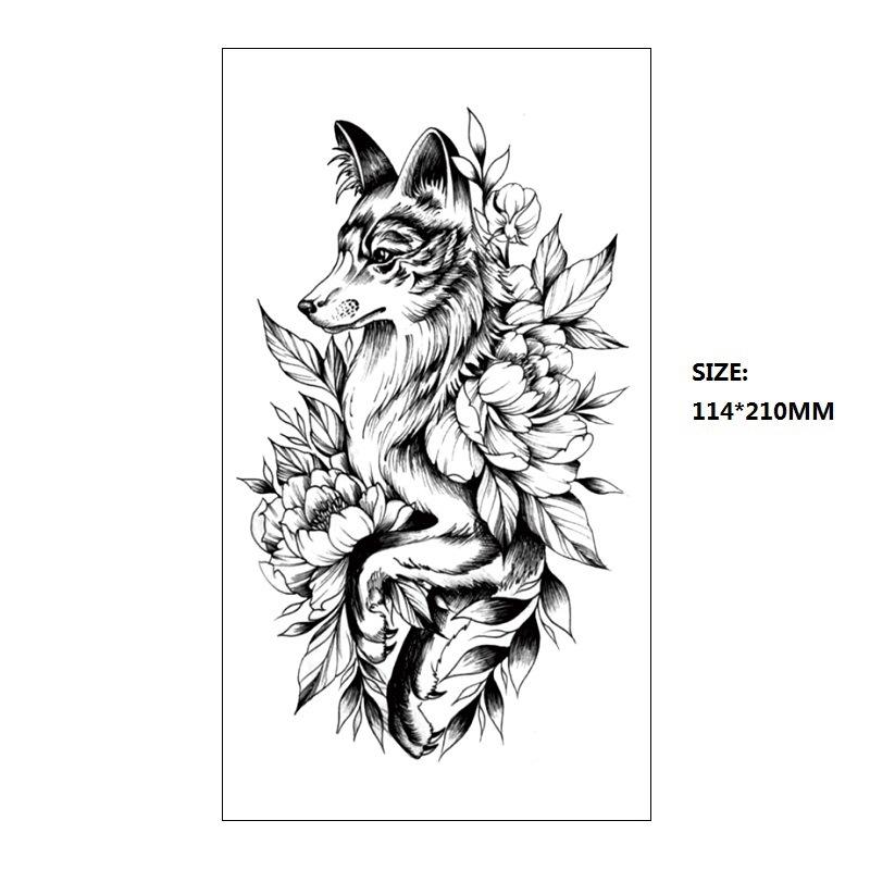 Xqb Black Skull Animal Eagle Snake Water Transfer Tattoo Simulation Disposable Tattoo Sticker