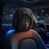 Двусторонняя печатная накидка на подголовник автомобиля на Хэллоуин - 2 шт., Жуткий дизайн для автомобиля