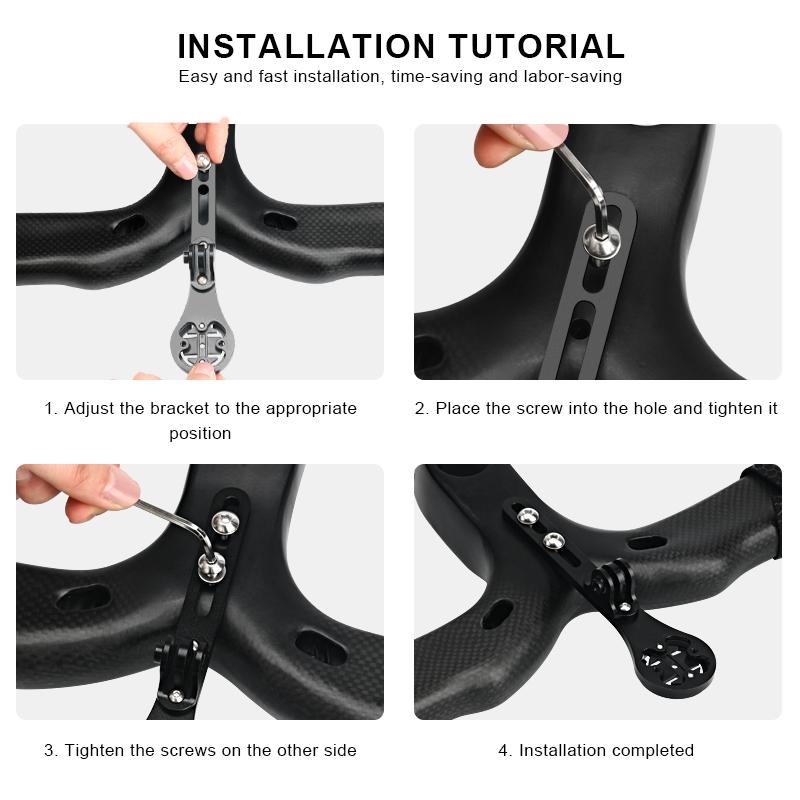 RIDERACE Велокомпьютер Держатель камеры Алюминиевый сплав Крепление на руль велосипеда Оборудование Кронштейн для горного и шоссейного велоспорта для Garmin