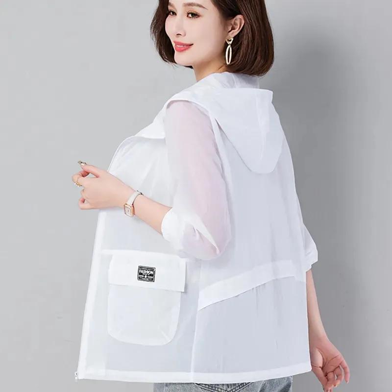 Women's Summer Loose Short Sunscreen Solid Color Thin Section Commuter Jacket