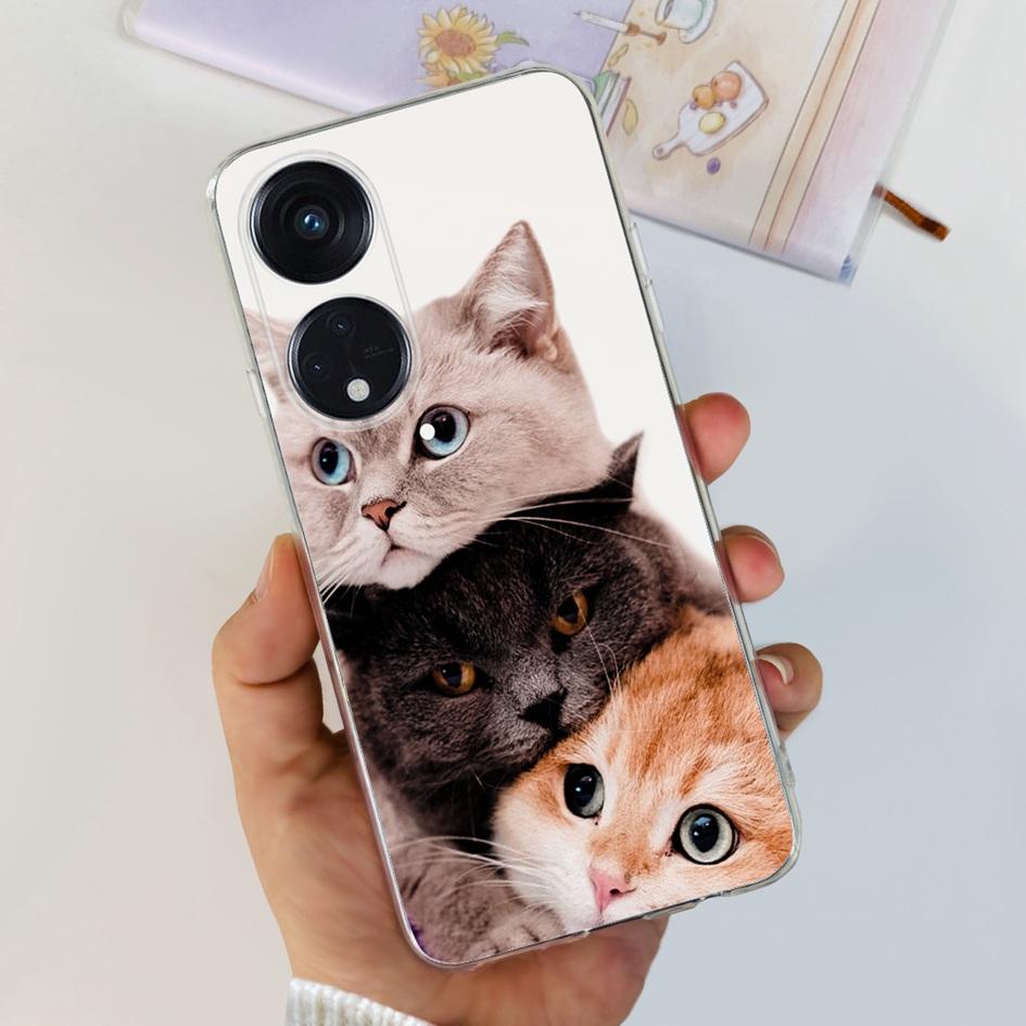 6.43" For OPPO Reno8 T 4G Case Soft Silicone Cover Cute Fashion Printed Bumper Funda For OPPO Reno 8T CPH2481 Coque Reno8T Cover