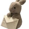 Envelope Cute Bunny Comforting Animal Plush Toy For Valentines Day Birthdays And